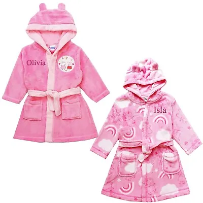 Girls Personalised Peppa Pig Dressing Gown Bath Robe Robe Susie Sheep • £19.95