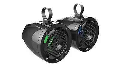 MTX MUD65PL 6.5  50W Cage Mount Coaxial Speaker Pair RGB LED ATV UTV Speakers • $249.95