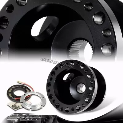 Black Aluminum 6-Hole Steering Wheel Hub Adapter Kit For 1992-1995 Honda Civic • $26.77