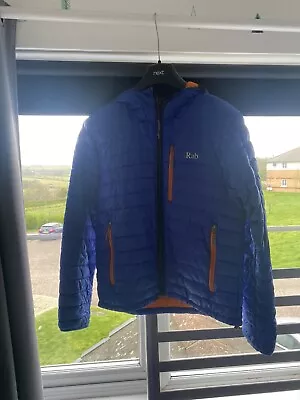 Rab Microlight Alpine Nikwax  Down Mountain Jacket Mens Blue Uk M • £25