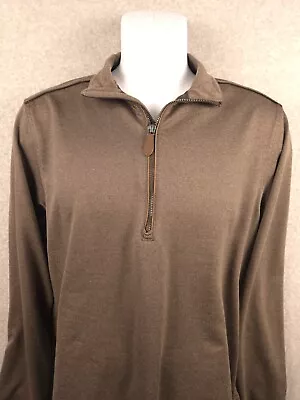 Vineyard Vines Jim Nantz Mens 1/4 Zip Pullover Sweater Small Brown • $25