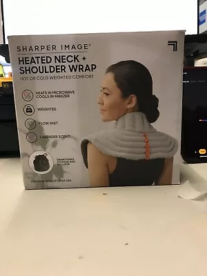 Sharper Image Heated Neck & Shoulder Wrap Weighted Heats N Microwave Cools In Fr • $16.99