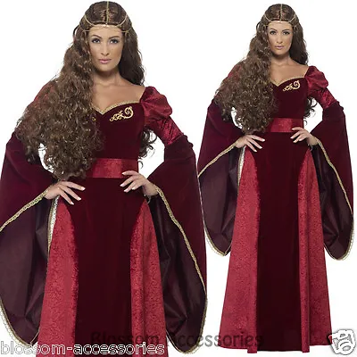 CL447 Medieval Queen Game Thrones Renaissance Maid Marion Fancy Dress Up Costume • $41.95