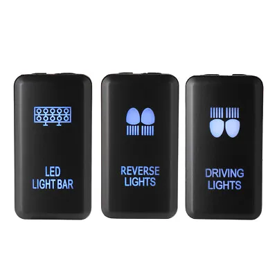 3x Push Switch Button LED Light Bar Reverse Driving For Toyota 4Runner Prado 120 • $27.49