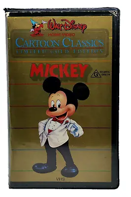 MICKEY Limited Gold Edition Walt Disney VHS PAL Rare Ex-Rental Clamshell Tested • $20