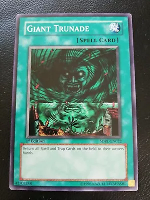 Yugioh Card - Giant Trunade - SDRL-EN022 1ST EDITION • £0.99