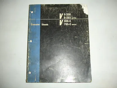 Cummins Diesel SHOP MANUAL V 785-C 588-C V6-200 V8-265 Series Service Revised • $20.49