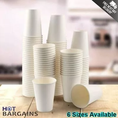 Paper Cups Disposable For Hot And Cold Drinks  Sizes: 4oz7oz8oz12oz16oz20oz • $123.29
