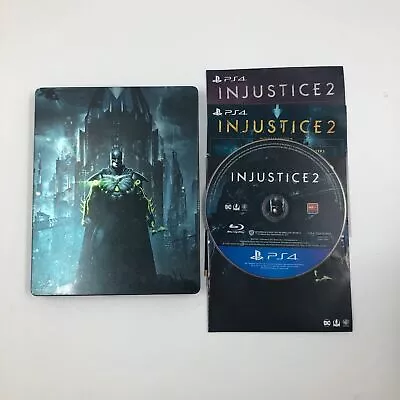 Injustice 2 PS4 Playstation 4 Game Steelbook Edition + Manual 11F4 • $34.95