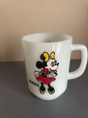 Vintage Minnie Mouse Walt Disney Pepsi Milk Glass Mug Cup Anchor Hocking • $6.99