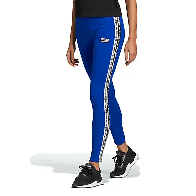 Adidas Originals Women's R.Y.V. Retro 90's Tape Leggings Blue Cotton XS S UK 8 • £16.95