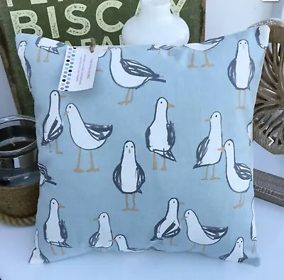 Cushion Cover Duck Egg Blues Grey Seagull Gull Seaside Coast Nautical   Gul • £9.99