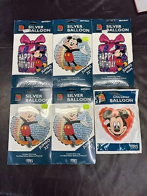 Lot Of 6 Vintage New Old Stock Mickey Mouse Unlimited Disney Balloons 90’s Y2K • $25