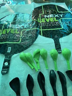 Next Level  Birthday Package 2 Mylar&12 Latex High Quality 11” Free Shipping!!! • $19.99