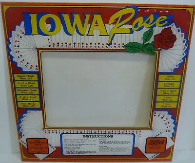 Vintage IOWA ROSE Video Poker Machine Arcade Game Hard Plastic Screen Top • $149.99