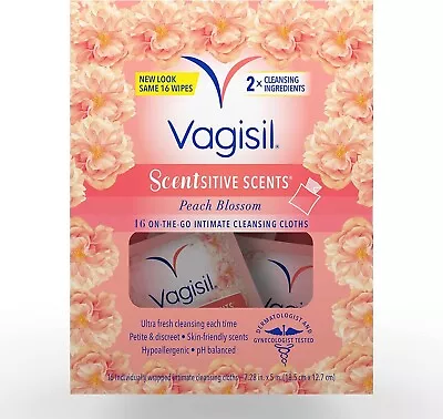 Vagisil Scentsitive Scents On-The-Go Feminine Cleansing 16 Count (Pack Of 1)  • $7.99