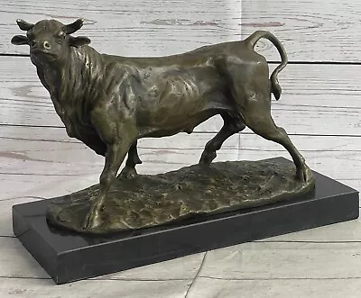 Vintage Bronze Wall Street Bull Statue Sculpture Figure Hot Cast Figurine Figure • $349