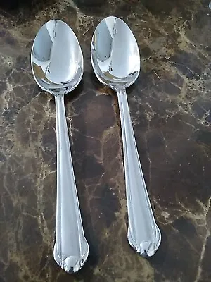 Classico Mikasa Gerald Patrick 18/8 Stainless Soup Spoons Set Of 2 • $19.99