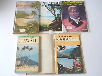 Lot Of 5 Unique Vintage Hawaii Travel And History Books Maui Kauai Hawaii • $10.50