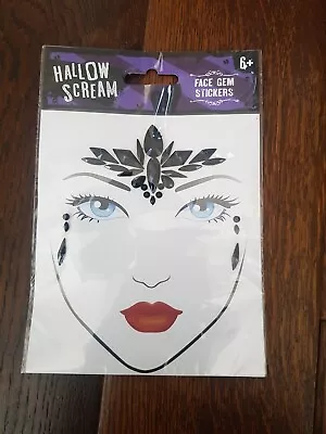 Hallow Scream Face Gem Stickers Halloween Fancy Dress/festival • £4.99