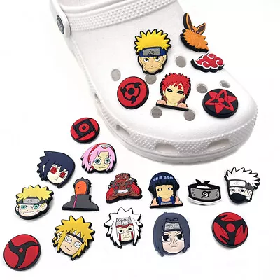 20Pcs Naruto Anime Shoe Charms Croc Shoes Pin Jibbitz Accessories Decoration Boy • £4.31