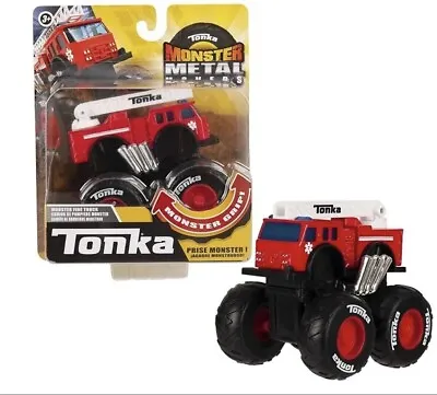 NIB TONKA MONSTER METAL MOVERS FIRE TRUCK Jam NEW Toy Car Hot Wheels • $6