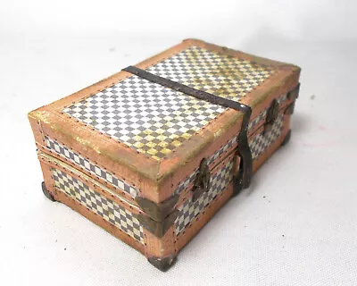 Dollhouse Miniature Designer Style AGED Suitcase Handmade Olga Asensio De Haro • $56
