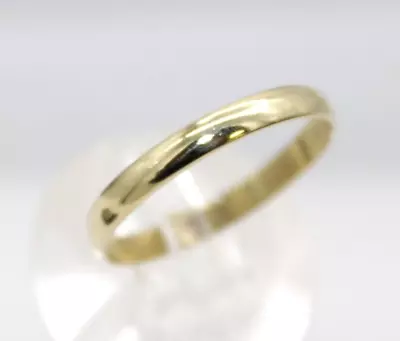 10K Yellow Gold Men's 3MM Domed Wedding Band (size 10.75) • $99