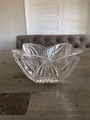 Vintage Cut Glass Crystal Decorative Bowl 10” BS3 • $22.49