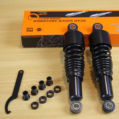 For Harley Dyna Touring Electra Glide Road King 10.5  Rear Absorber Shocks Black • $74.09