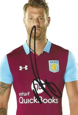 ASTON VILLA: NATHAN BAKER SIGNED 6x4 2016/2017 PORTRAIT PHOTO+COA • £2.99