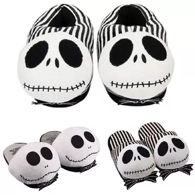 28cm The Nightmare Before Christmas Jack Skellington Plush Slippers Unisex  • £8.02