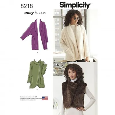 Simplicity Sewing Pattern 8218 Women A (XS-S-M-L-XL) • £7.49