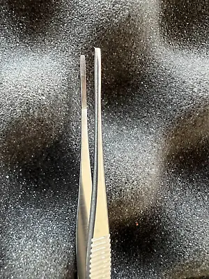 $30 • Buy V Mueller OP3183 BONACCOLTO Utility Pick-up Forceps Cross-serrations 1.2mm Tip