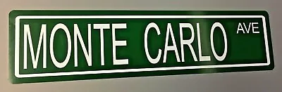 Monte Carlo Ave Metal Street Sign Fits Chevy Chevrolet Ss 402 454 Mancave Shop • $19.95