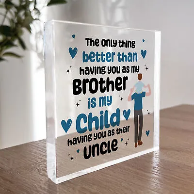 Uncle Christmas Birthday Gifts From Niece Nephew Acrylic Block Uncle Gift • £9.99