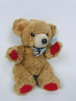 **Vintage Teddy Bear - Glass Eyes Original Bell Soft Plush Stuffed Jointed • $22.98