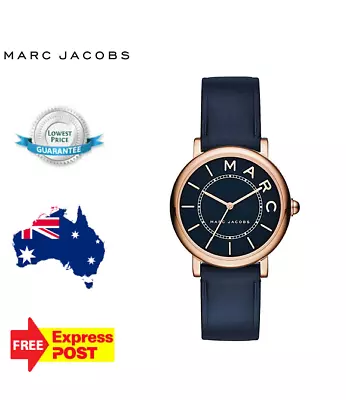 New Marc Jacobs Classic Mini Mj1539 Rose Gold/blue/leather Womens Quartz Watch • $249.99