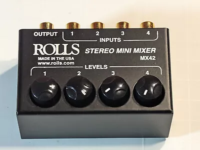 Rolls MX42 Stereo Mini Mixer - Never Used Open Box • $39.95