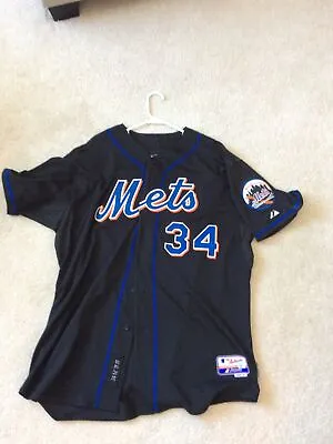 Vintage New York Mets Game Used 2011 Alt Away Black Jersey MLB Authenticated -52 • $289.99