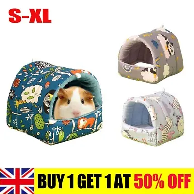 Small Animal Sleeping Bed Hamster House Guinea Pig Nest Rabbit Mat Mini Cage UK • £10.70