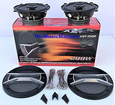 Pair 5 1/4  Quality Coaxial 2-Way Car Audio Stereo Radio Replacement Speakers • $44.49