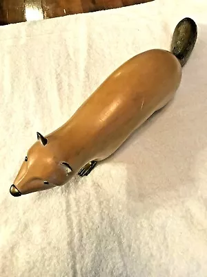 Frederick Cooper Vintage Mid-Century Style Brass & Wood Otter Weasel     NEW • $250