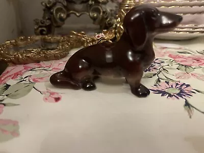 Vintage China Cute Sausage Dog Dachshund Figure • £12.99