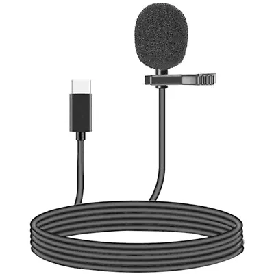 Type-C Microphone Lapel Lavalier Omnidirectional Clip On MIni Mic For Smartphone • £8.99