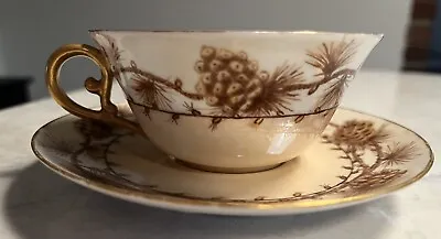 Vintage T & V Tressemanes & Vogt Limoges France Pine Tea Cup And Saucer • $49.99