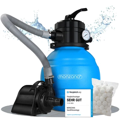 £102.99 • Buy Monzana Sand Filter System 4-Way Valve Pump Swimming Pool Inc. 320g Filter Balls