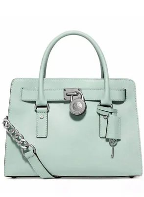 Michael Kors Celadon Hamilton East West Saffiano Leather East West Chain Tote • $295