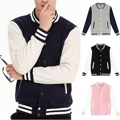 Unisex American Style Varsity Letterman University College Baseball Jacket UK • £25.07