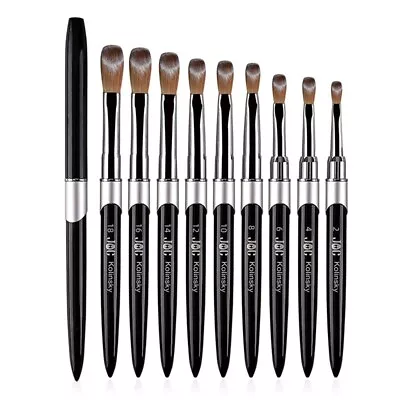 Nail Art Brushes UV Gel Brush Carving Pen Sable Acrylic Brush Nail Brush • $21.05